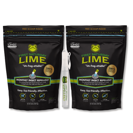 Bundle: 2 First Saturday Lime 20lb Bags and 1 10ml Eco-Friendly