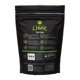 The back of a First Saturday Lime bag with information of how to use.